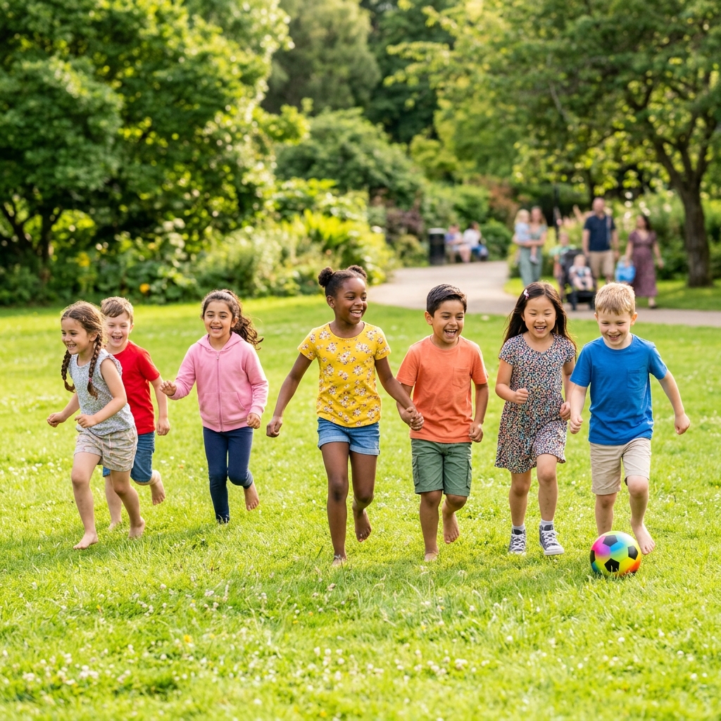 Children playing outside